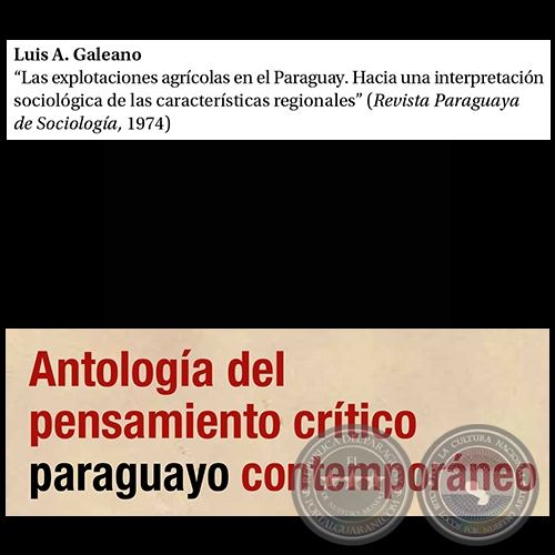 Las explotaciones agrcolas en el Paraguay. Hacia una interpretacin sociolgica de las caractersticas regionales - Por LUIS GALEANO - Pginas 189 al 220